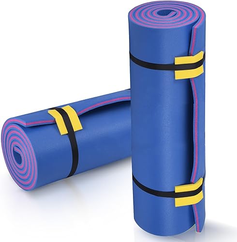 WARMOUNTS Lily Pad Floating Mat, 7/8/9/13/15.5 FT Floating Mat, 3-Layer Tear-Resistant XPE Foam Floating Water Mat with 16.4' Elastic Bungee Tethers