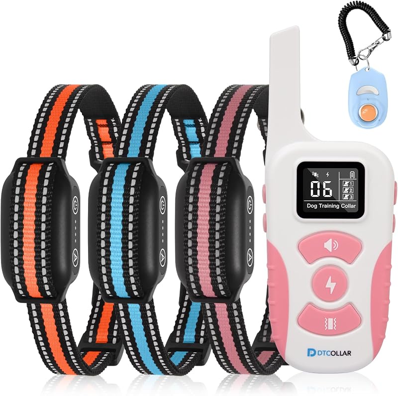 Coleira Antilatido e de Treinamento para Cães DTCollar com Controle Remoto, 4 Modos e Proteção IP67, Alcance de 1.006 m
