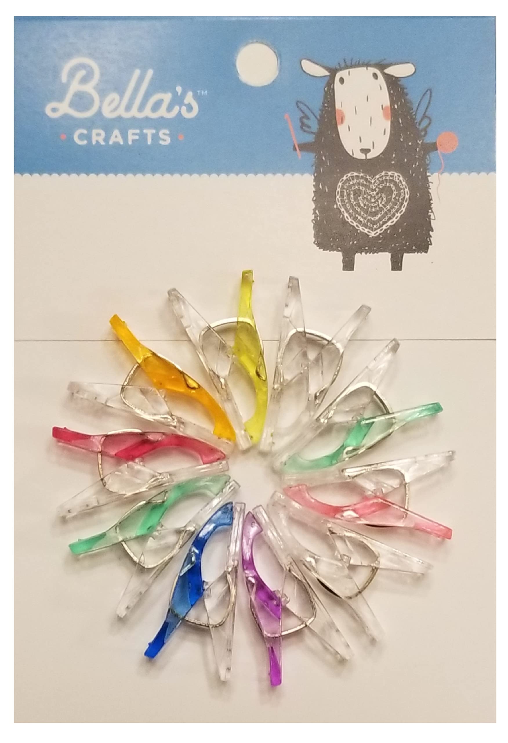 Gutermann - Hilo para coser (547 yardas), paquete de 8 colores básicos con mini clips de costura Bella's Crafts