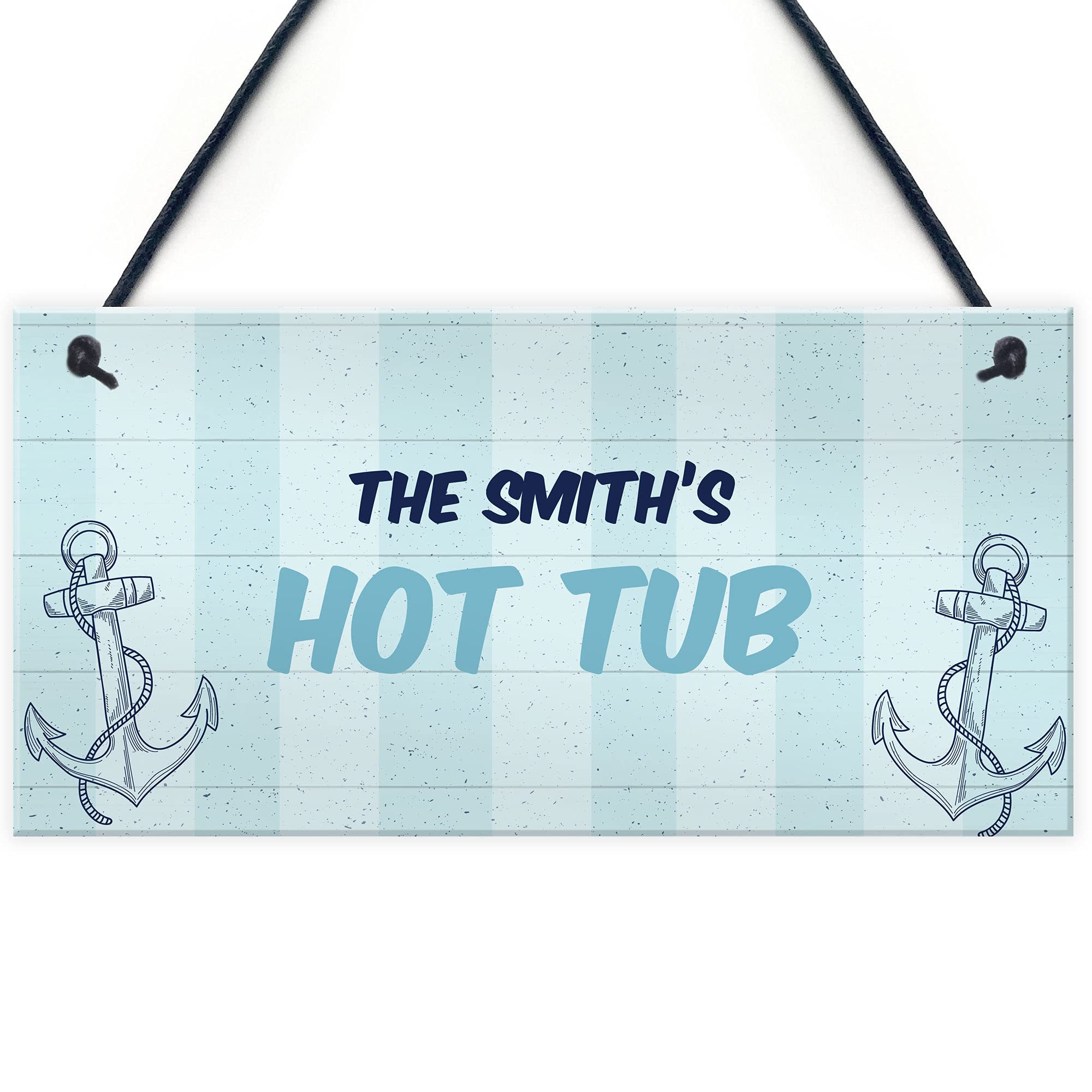 Nautical Theme Hot Tub Sign PERSONALISED Garden Summerhouse Shed Sign