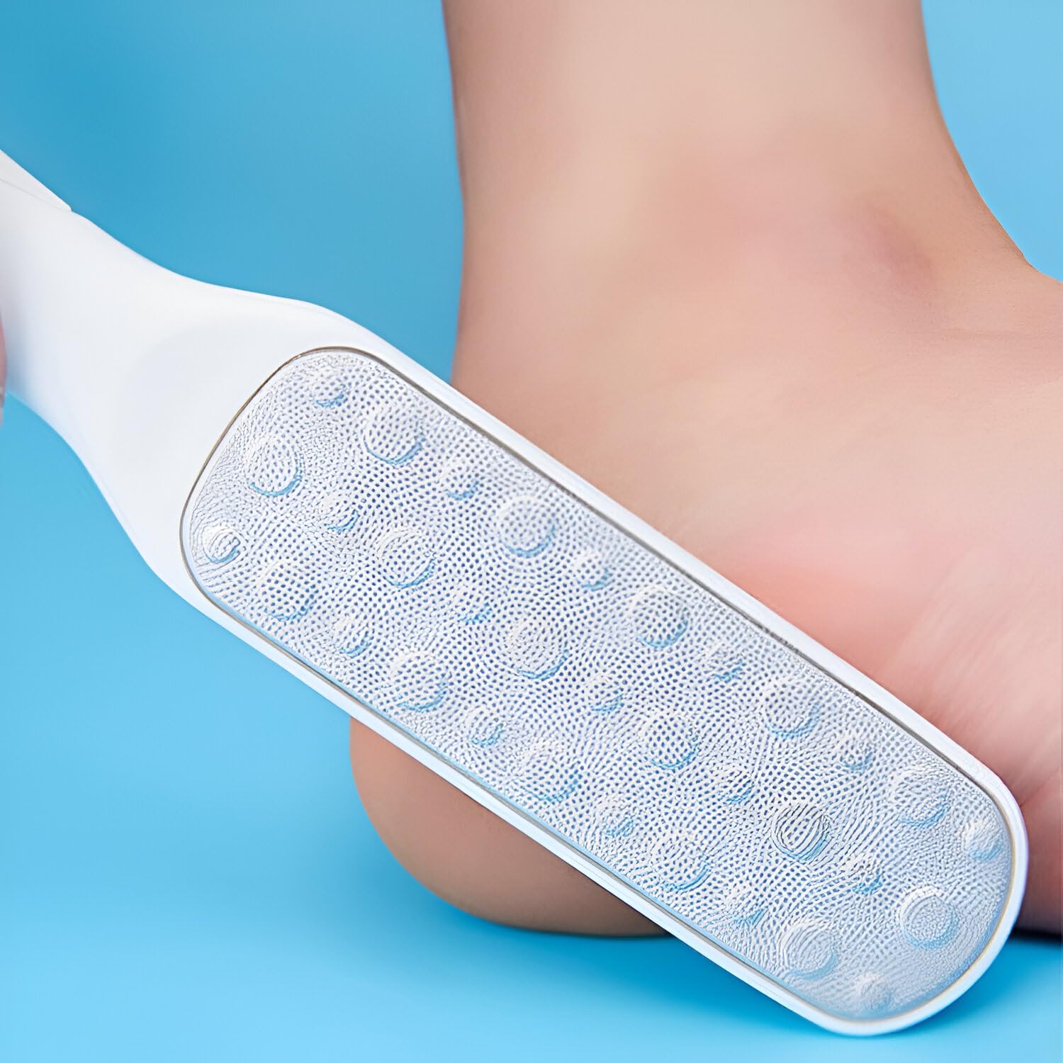 Amillee Double Sided Foot Filer & Callus Remover for Dead Skin, Pedicure Tool for Cracked Heels, Stainless Steel Foot Scraper & Nail File Buffer for Women & Men, Wet/Dry Skin Care Tool (Black) 2