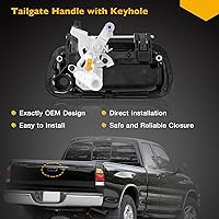Vista 3 de Gledewen Manija para Portón Trasero y Cerradura con Llave para 2000-2006 Toyota Tundra Reemplaza# 69090-0C010 69090-0C030-C0