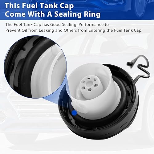Miniatura 5 de 77300-33070 Tapa del depósito de combustible, tapa de gasolina compatible con Toyota Avalon Camry Corolla Highlander Matrix Sequoia Sienna Solara
