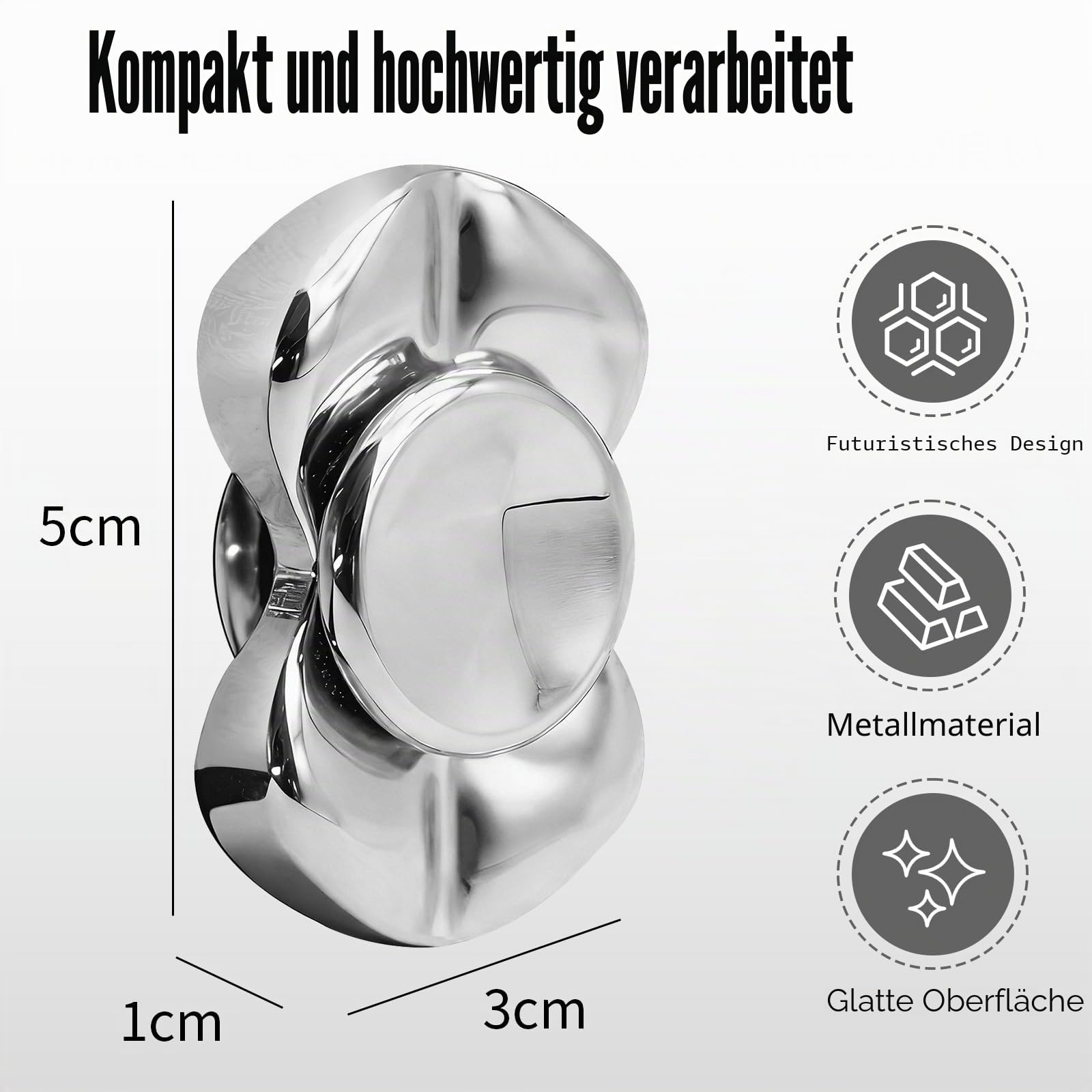 Fidget Toys Erwachsene,Push Slider Card,Magnet Dekompression Toy,Minimalistisches Modernes Design,sensorisches Spielzeug aus Metall für ADHS Autismus,Bürospielzeug