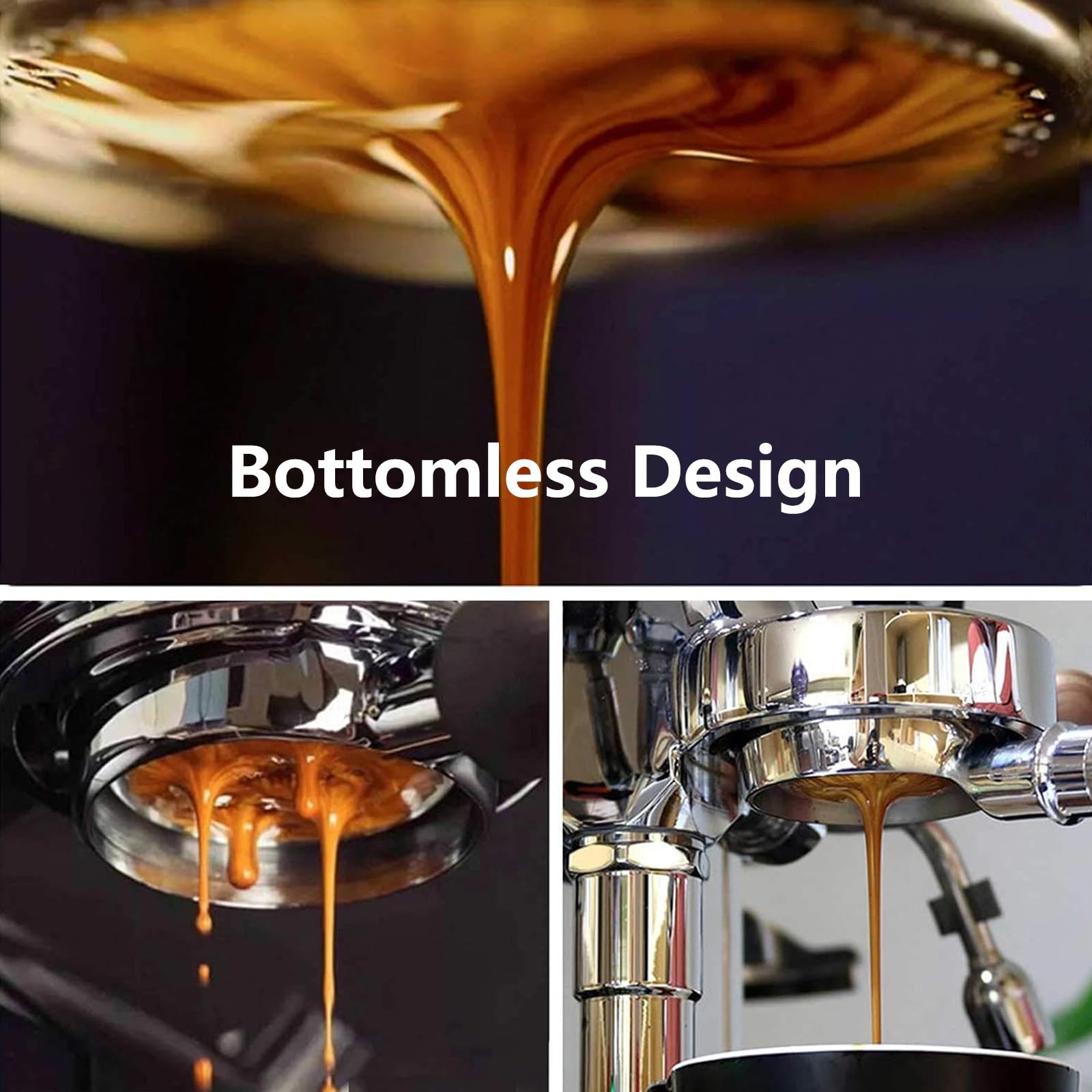Bezdenny wkład 51 mm, 3 Ears Bottomless Portafilter z Dedica EC680/EC685/EC785/EC820/EC850/EC860, sitko ze stali nierdzewnej z uchwytem z czerwonego drewna kwasowego