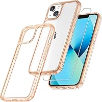 Vista 1 de TAURI Defender 3 en 1 funda de 6.1 pulgadas diseñada para iPhone 13, con 2 protectores de pantalla de vidrio templado y 2 protectores