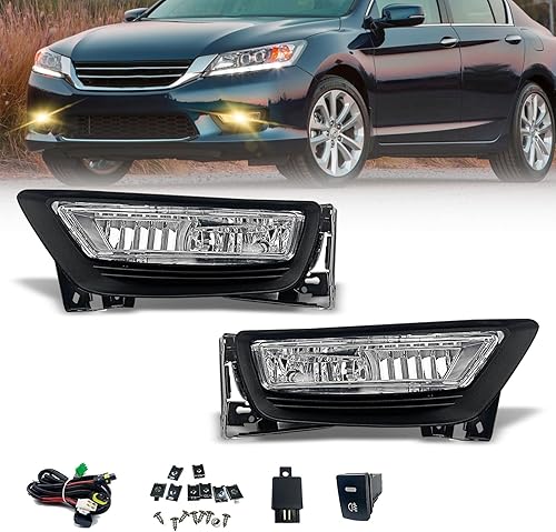 Miniatura 27 de Faros antiniebla compatibles con Nissan Altima 4DR Sedan 2007-2009 con arnés de cableado e interruptor 1999 2000 Civic,LED.,GMC LED amarillo