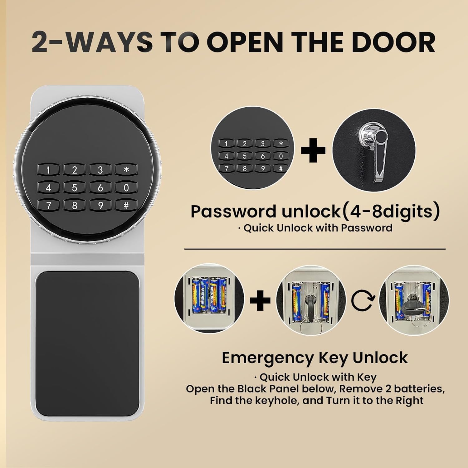 3-5 Gun Safe, Rifle Safes for Home and Pistols with Digital Keypad, Movable Partition, Gun Racks 2026