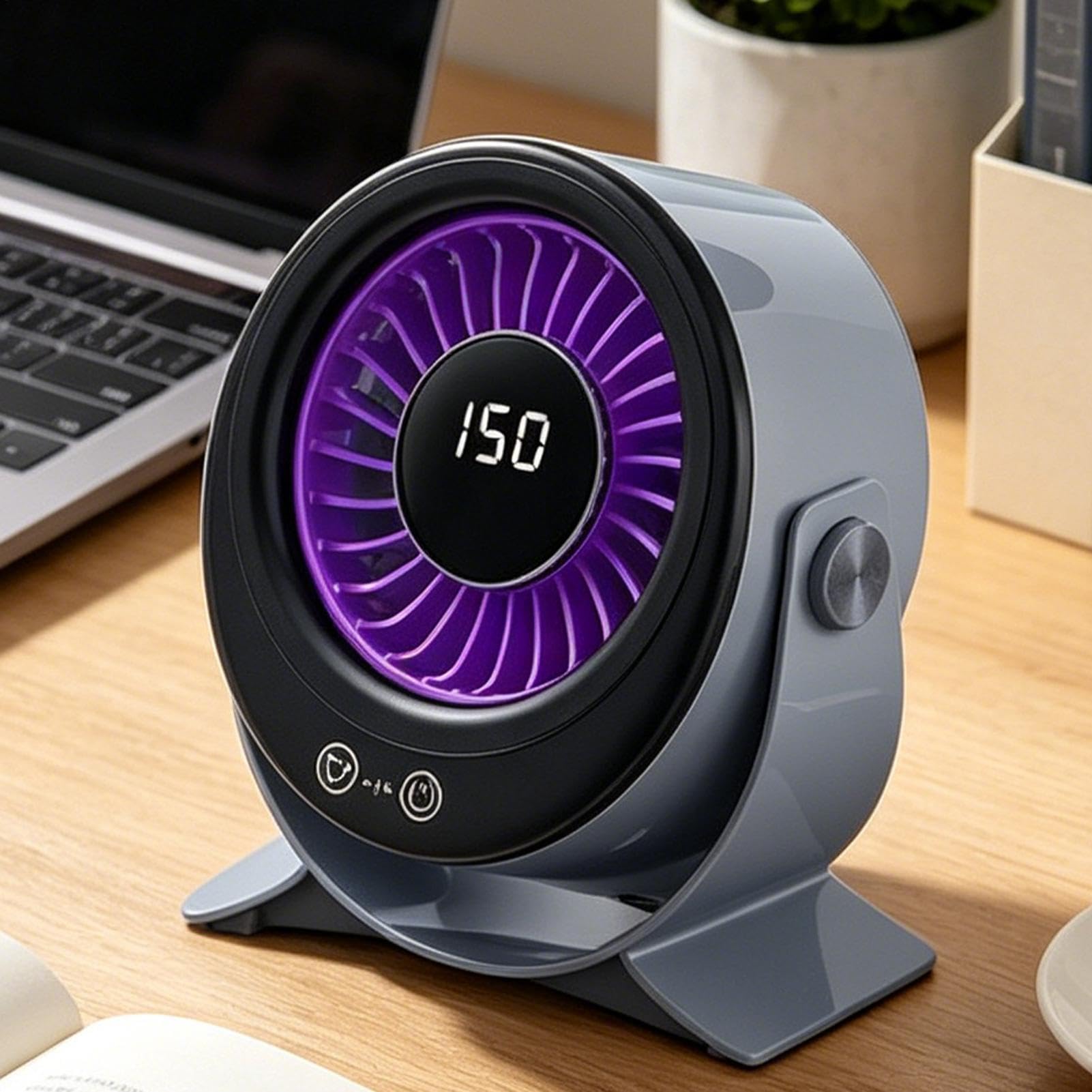 Generico Ventilatore USB da Tavolo | Potente Silenzioso Testa Rotante,Mini Ventilatore da Scrivania Multivelocità - Per Studio Sala Pranzo Computer Studenti Adolescenti Adulti