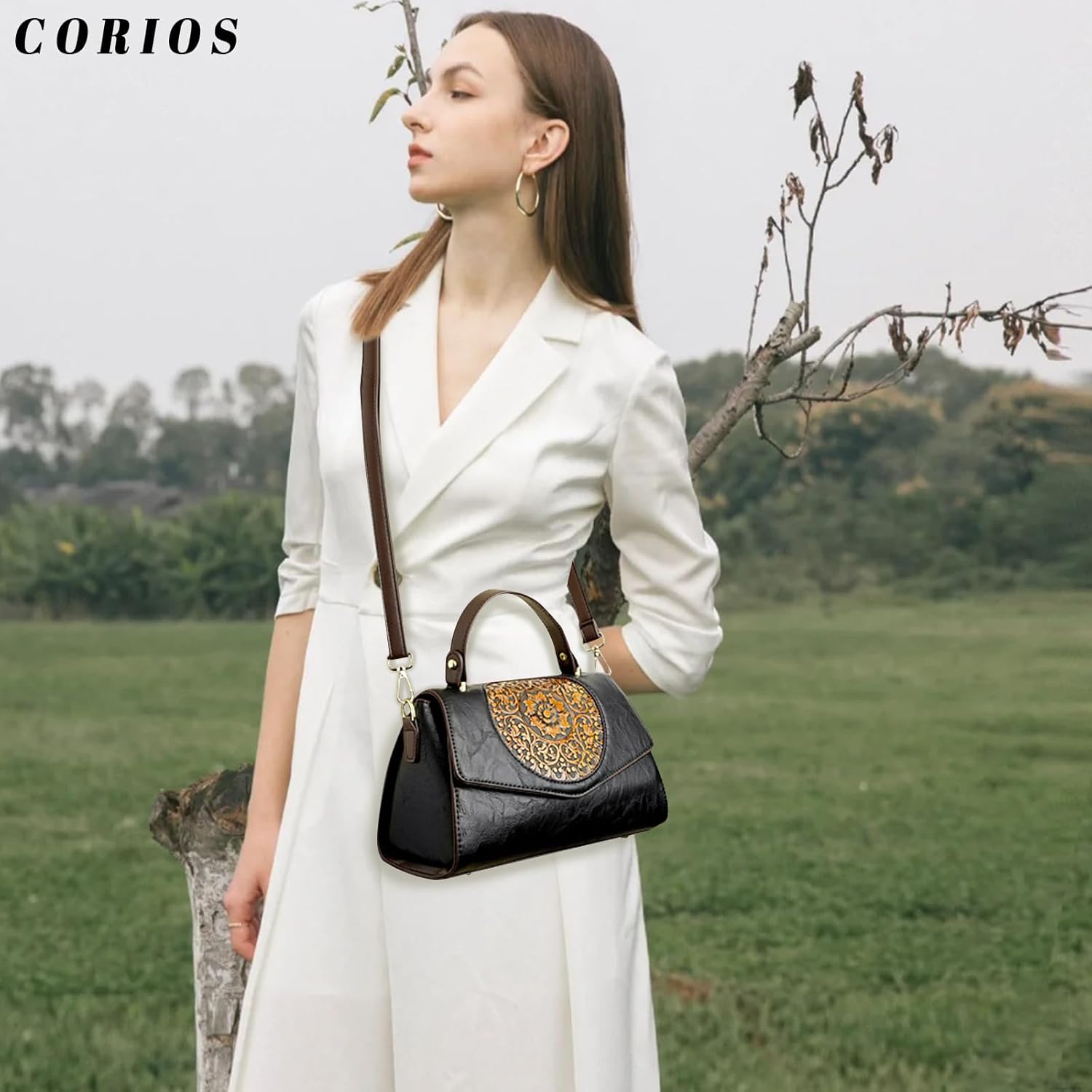 Elegant Shoulder Bag PU Leather Handbag for Women Waterproof Top-handle Bag Ladies Crossbody Bag Small Satchel Bag - Image 2