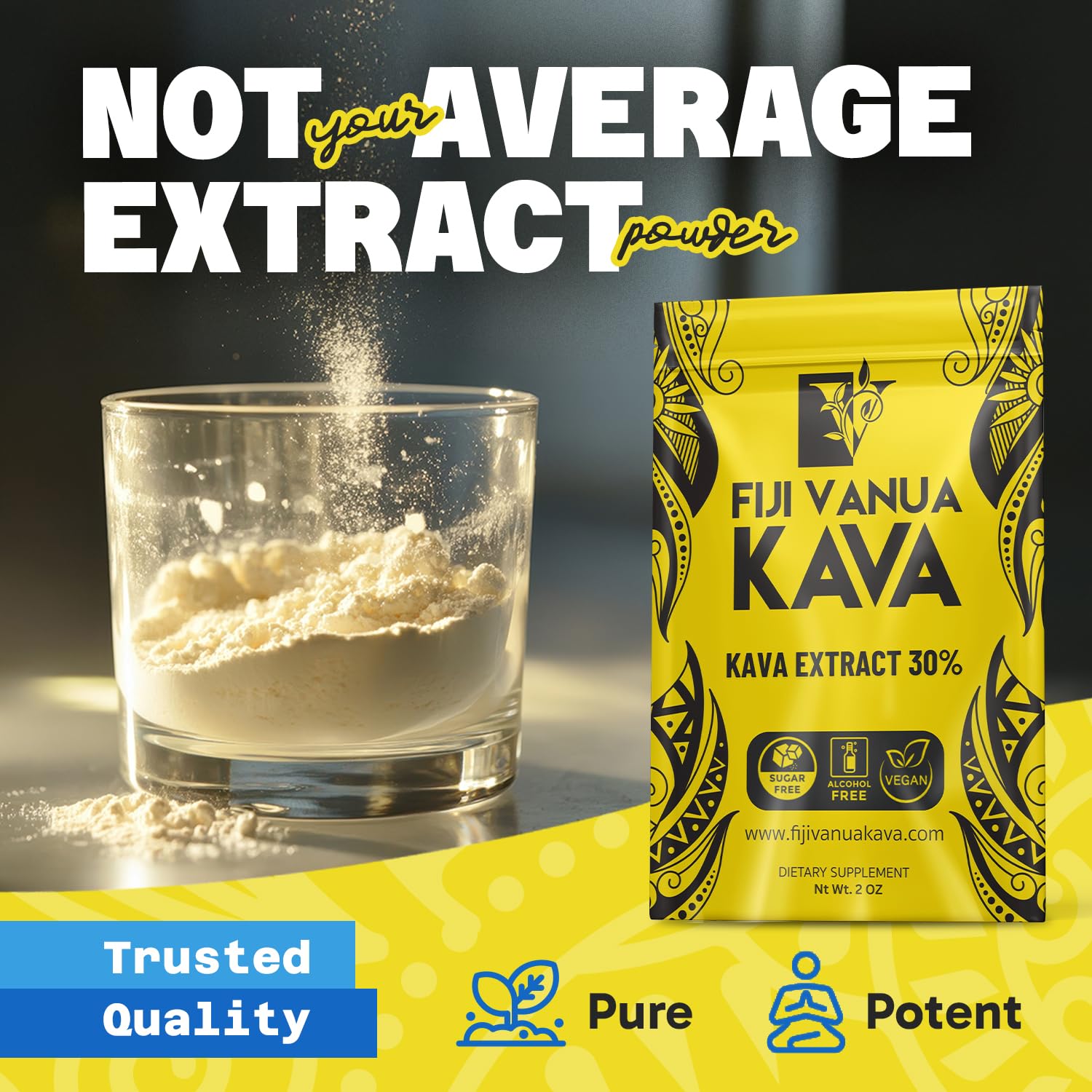 Noble Kava Extract Powder 30%, High-Potency Water-Soluble Drink Mix, 2oz — Amazon image 7