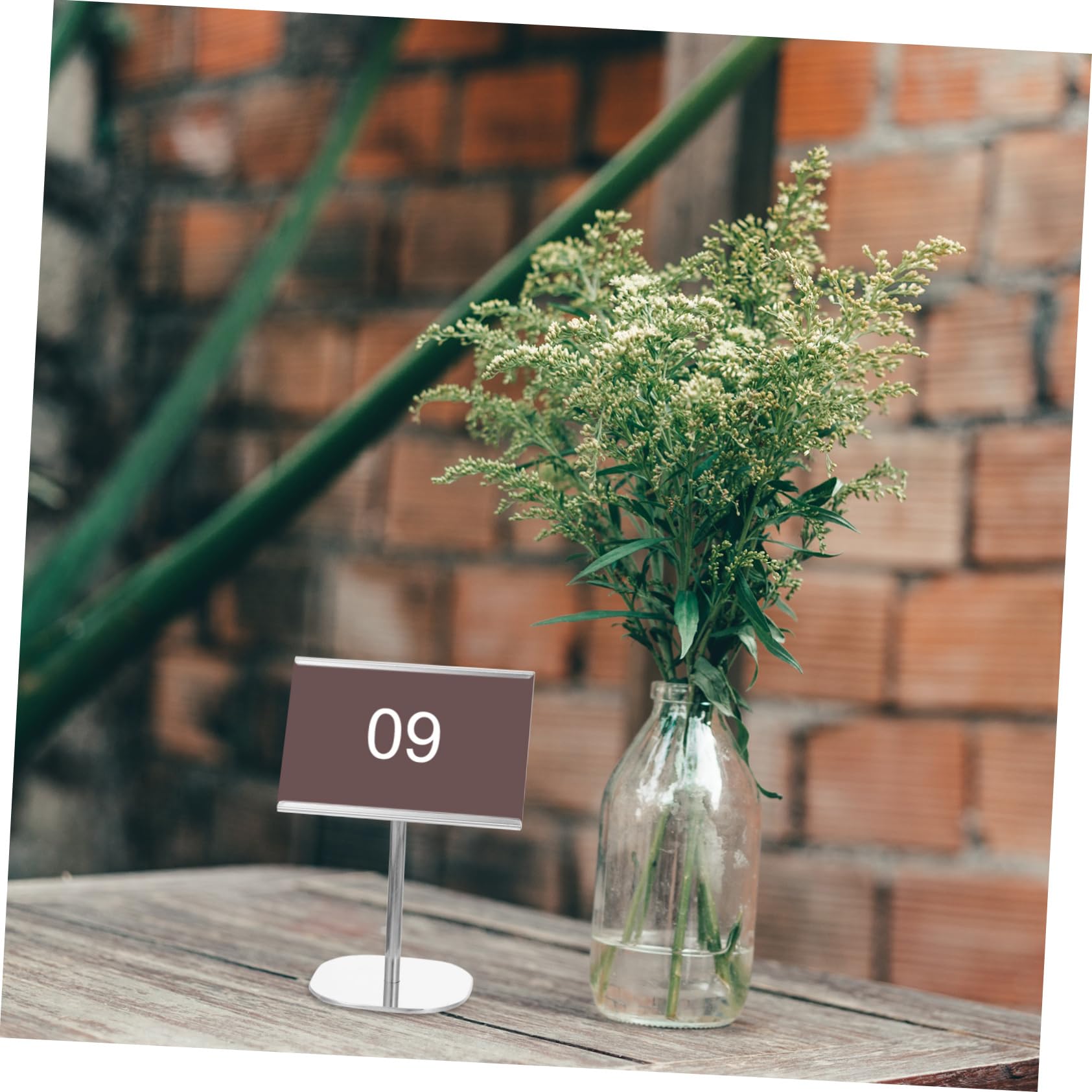 Cabilock Plate Seat Holder Tabletop Menu Stand Tags Table Menu Board Wedding Restaurant Supply Dinner Table Dining Room Table Ordering Cards Stand Table Sign Stand Stainless Steel