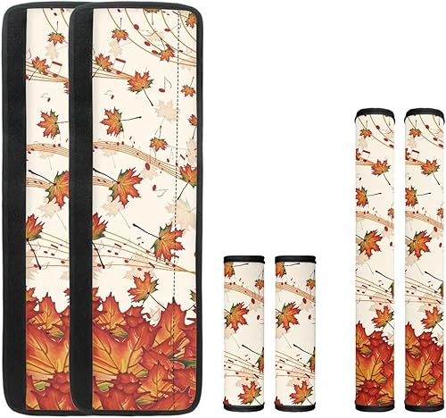 DISNIMO 3 pares de fundas lavables para manija de puerta de refrigerador con hojas de arce otoñal, protector antideslizante para nevera, horno,