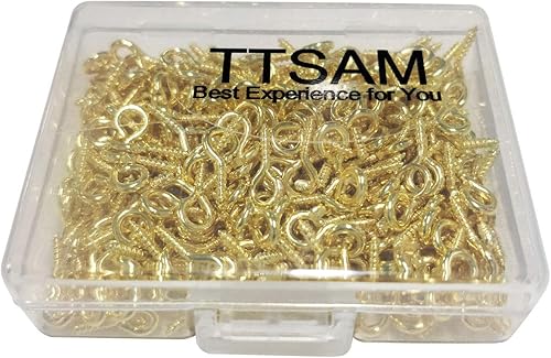 Miniatura 4 de 300 pines de ojo de tornillo pequeños, 10 ganchos de 0.197 in, mini clavijas de ojo de tornillo para proyectos de arte y manualidades, tornillos