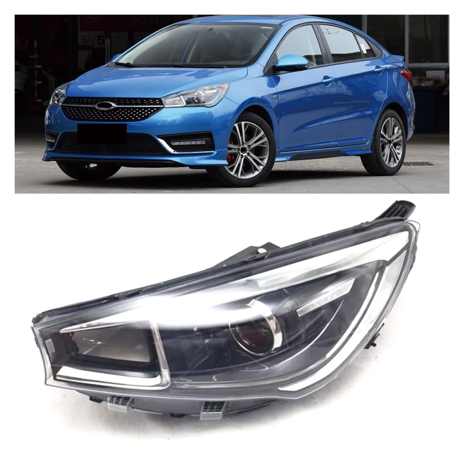 Reflektor przedniego zderzaka reflektor Head Light Head Lamp montaż kompatybilny z CHERY ARRIZO 5(Right side)