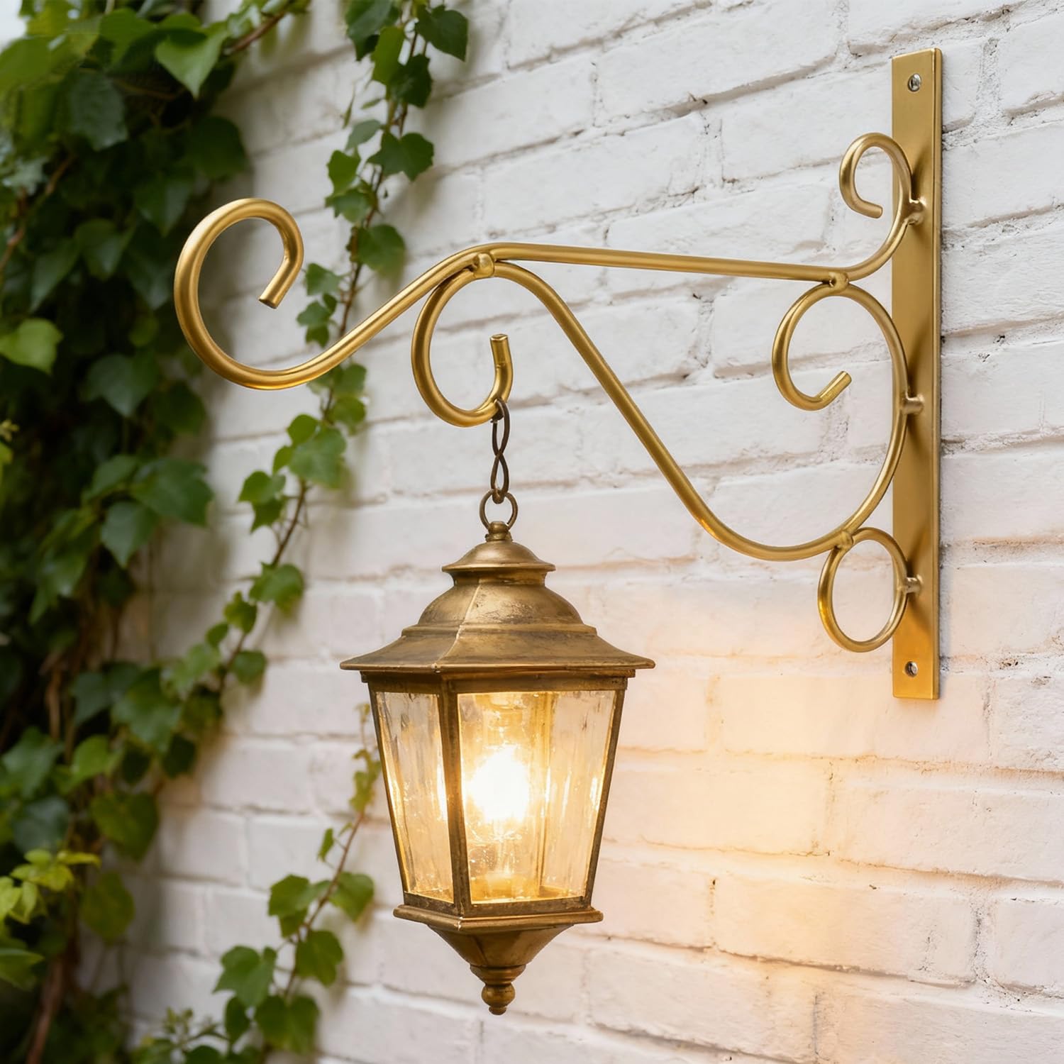 Metal Hanging Bracket, Gold Finish Iron Wall Hanger Hook Plant Hanger