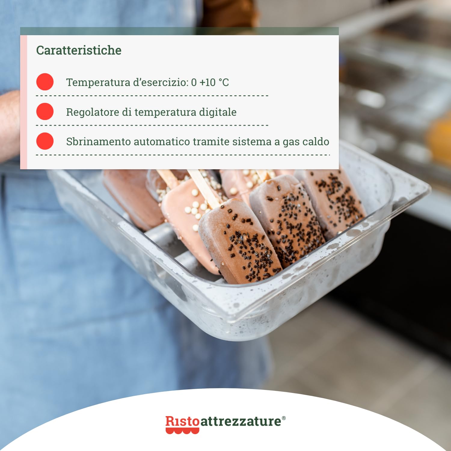 Ristoattrezzature Isola frigo con ante in vetro scorrevoli 250x85x93h cm 1040 lt +0 +10 °C