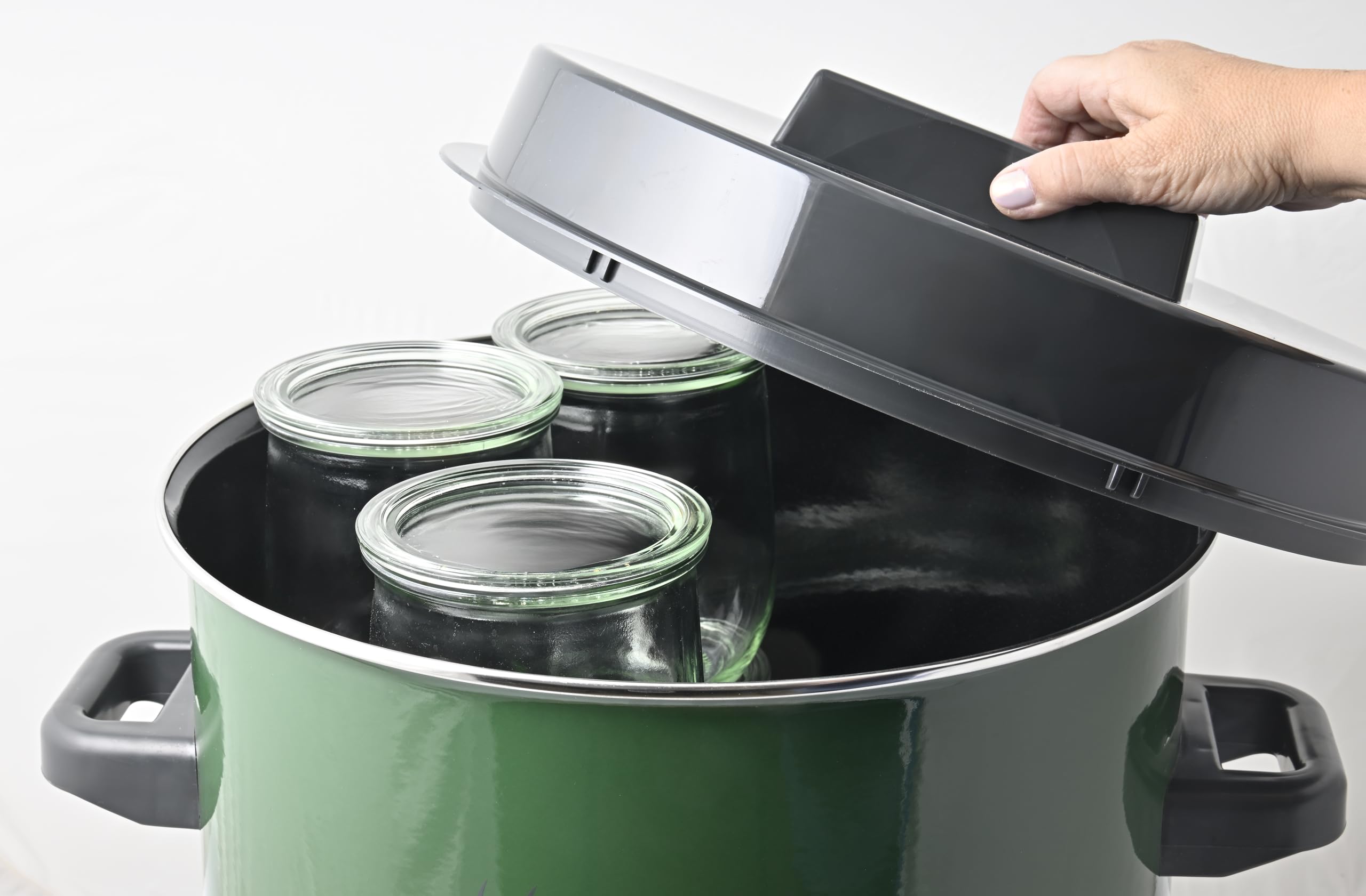 KOCHSTAR K99125035, Stérilisateur de bocaux électrique, Thermostat, 27 litres, Acier Emaillé, Décor Cerf