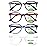 SIGVAN 3 Pack Reading Glasses Spring Hinge Stylish Readers Black/Tortoise for Men and Women (4 multicolour, 1.50, x)
