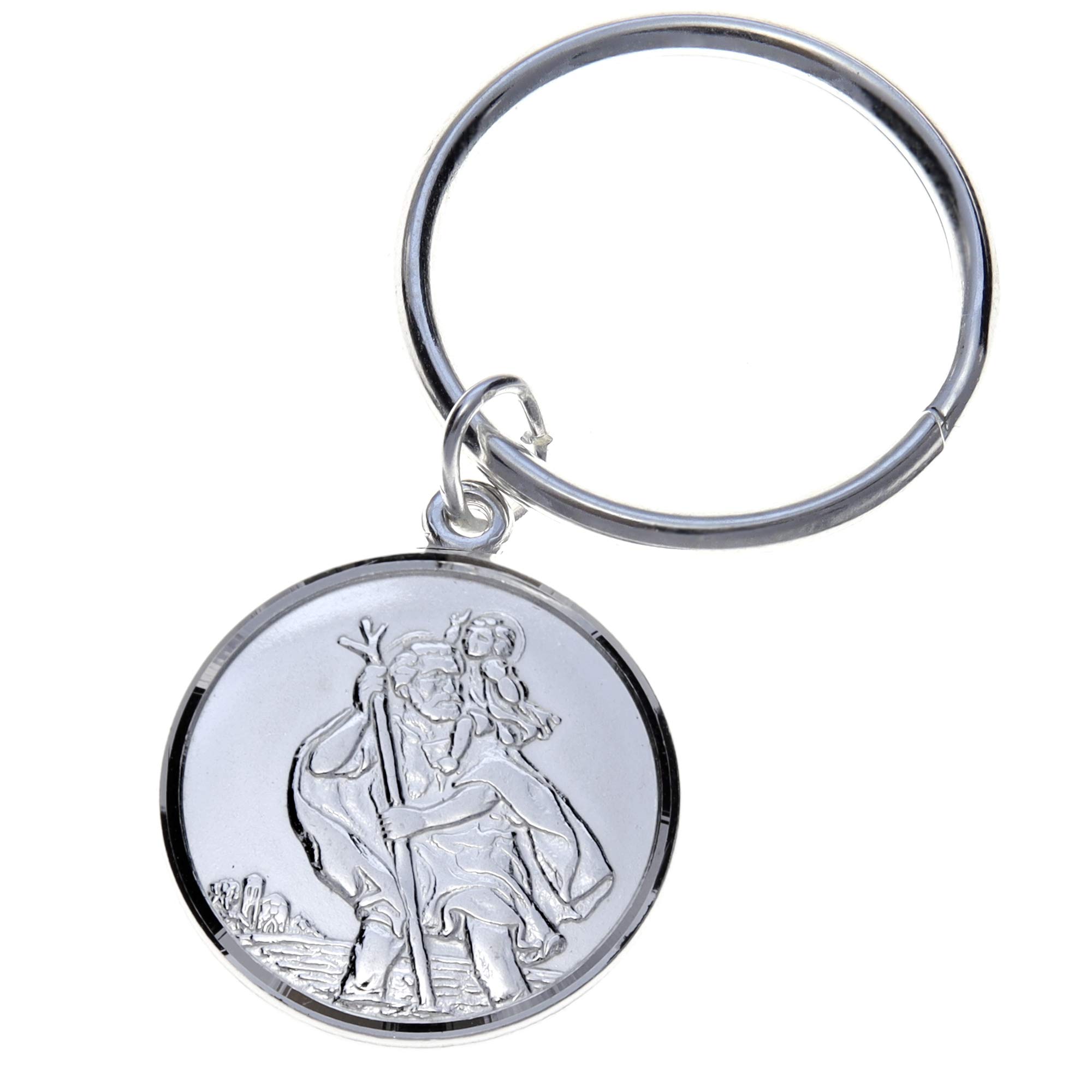 Medaglia di San Cristoforo in argento sterling rivestita in oro 18kt