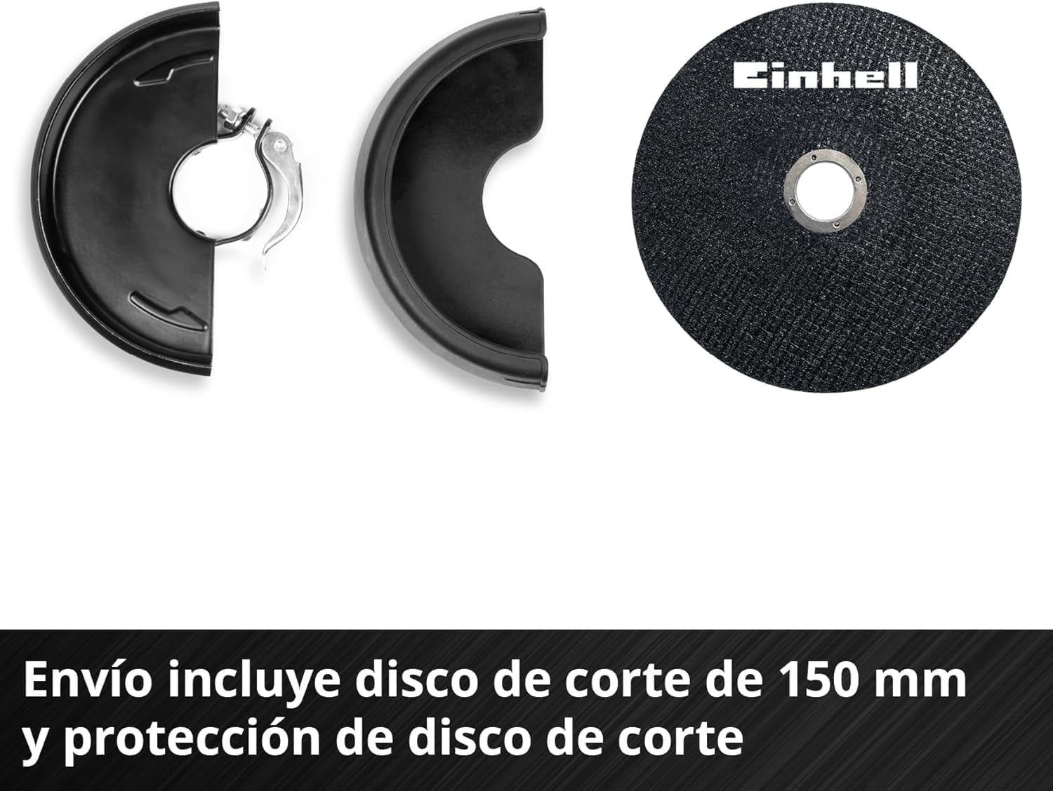Einhell Professional Amoladora angular con batería AXXIO 18/150 Power X-Change (18 V, 700 W, 150 mm diámetro de disco, 40 mm profundidad de corte, Brushless, arranquue suave, incl. disco, sin batería) | PXC | 18V | 700W | Ø 150mm | Profundidad de corte 40