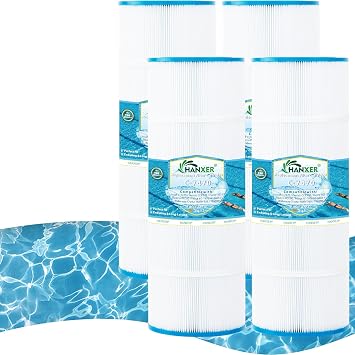 C-7470 Swimming Pool Filter Replaces for PCC80-PAK4, PCC80, Clean and Clear Plus 320, Filbur FC-1976, Pentair CCP320, 817-0081, 178580, 70804, 80 Sq.Ft Filter Cartridge, 4 Pack