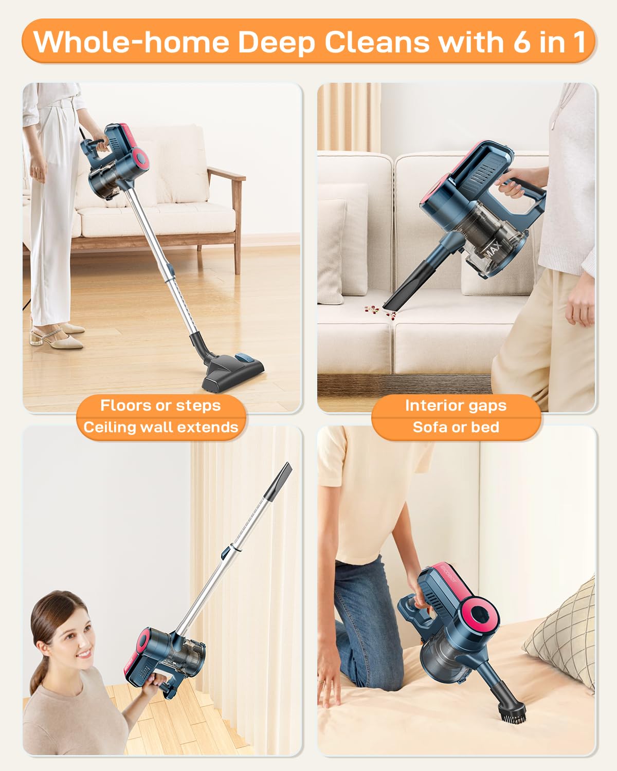 Corded Vacuum Cleaner, 500W Powerful Vacuum Cleaner