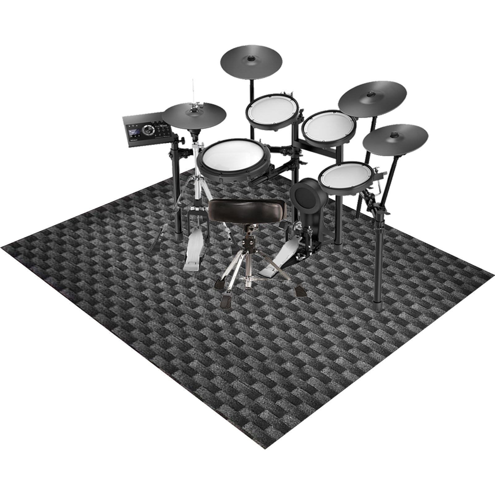 Tapis de batterie insonorisé pour batterie de jazz électronique, design antidérapant, parfait pour grosse caisse, caisse claire et autres instruments de musique