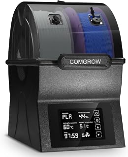 Comgrow SH02 Filament Dryer Box: 2-Spool 3D Printer Dry Box with PTC Fast Heater, Touch Screen, One-Key for PLA PETG TPU ABS (1.75/2.85mm)