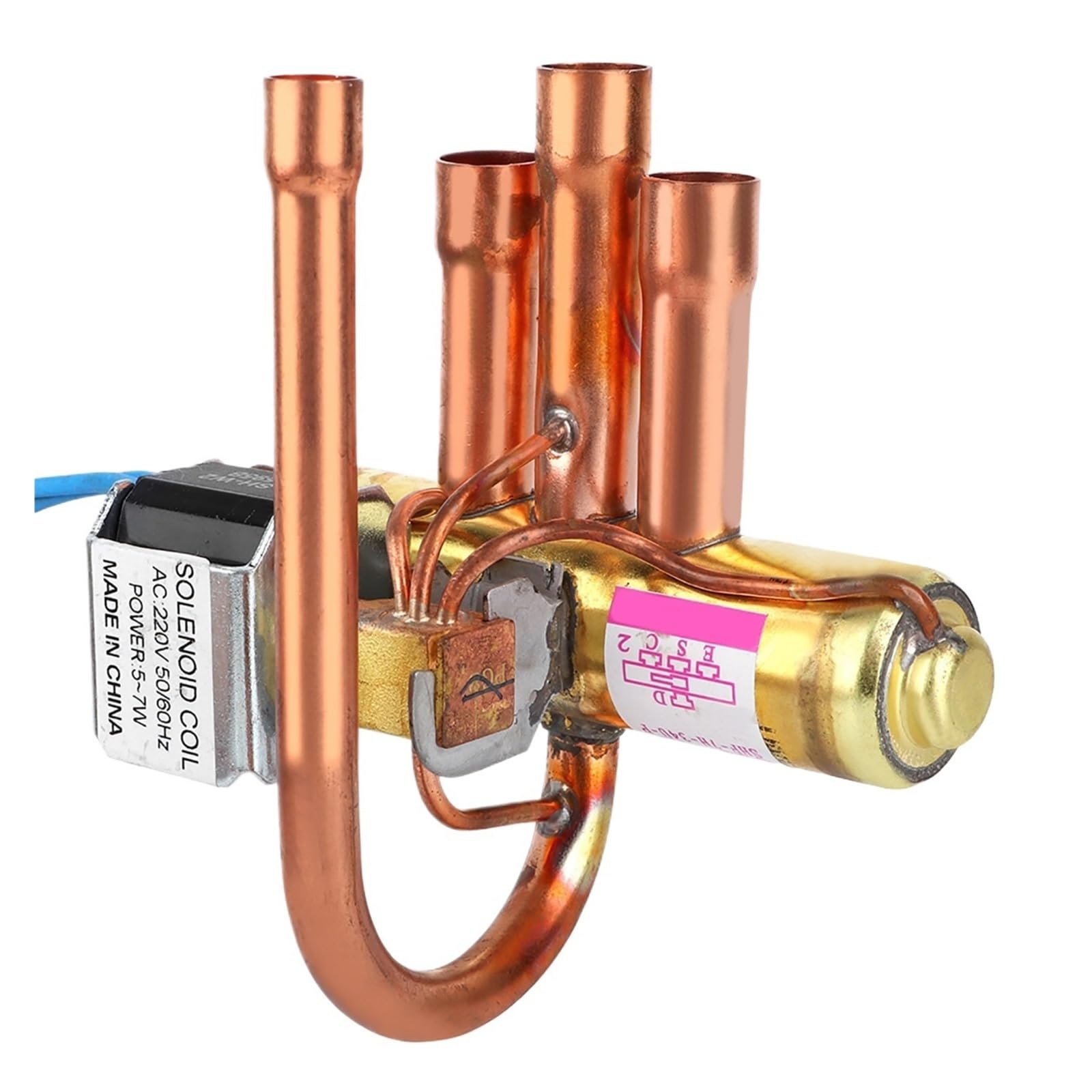 Genterun 1.5P-2P 1Pc Air Conditioning Four Way Reversing Valve Refrigeration Service Maintenance Accessory(1.5P-2P)