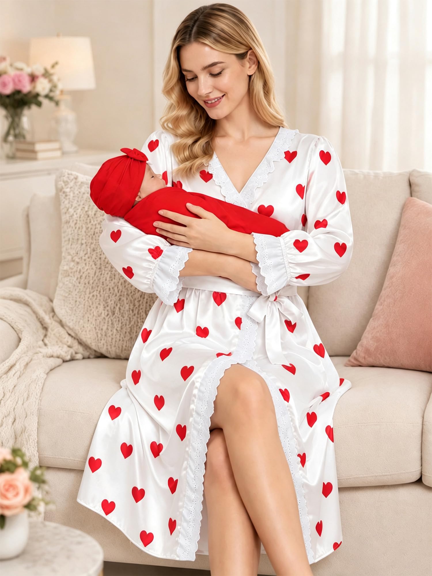 IEFIEL Femme Maman Et Moi Outfit Tenues Coordonnées Famille Tenue Familiale