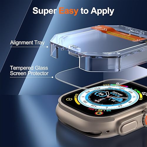 Miniatura 40 de Paquete de 6 protectores de pantalla de poliuretano termoplástico UniqueMe compatible con Apple Watch de 1.575 in SE 2022 Series 6/5/4