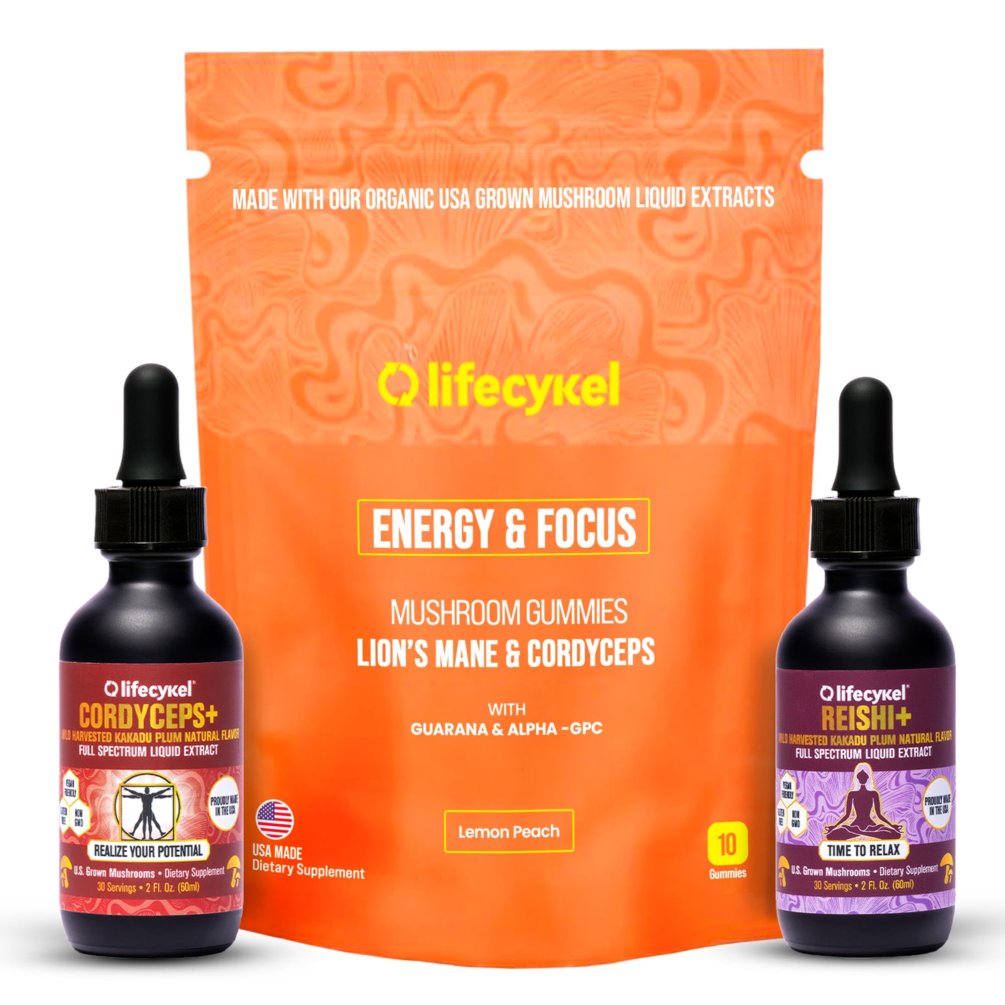 Amazon.com: Life Cykel Cordyceps & Reishi Mushroom Extract Liquid