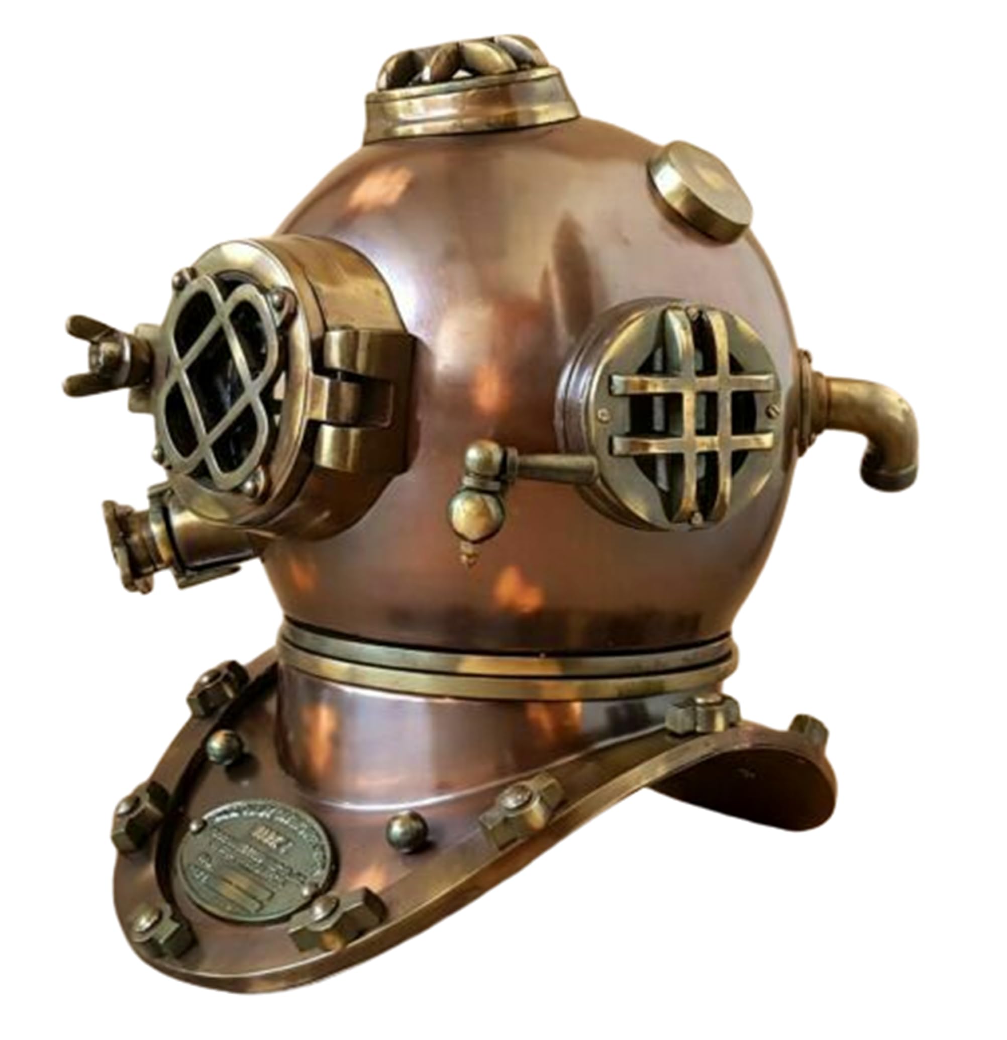 Casco de buceo náutico marino de EE. UU. V Mark Divers casco antiguo vintage de buceo casco de mar profundo, latón hierro, tamaño completo, casco de buceo, decoración de regalo