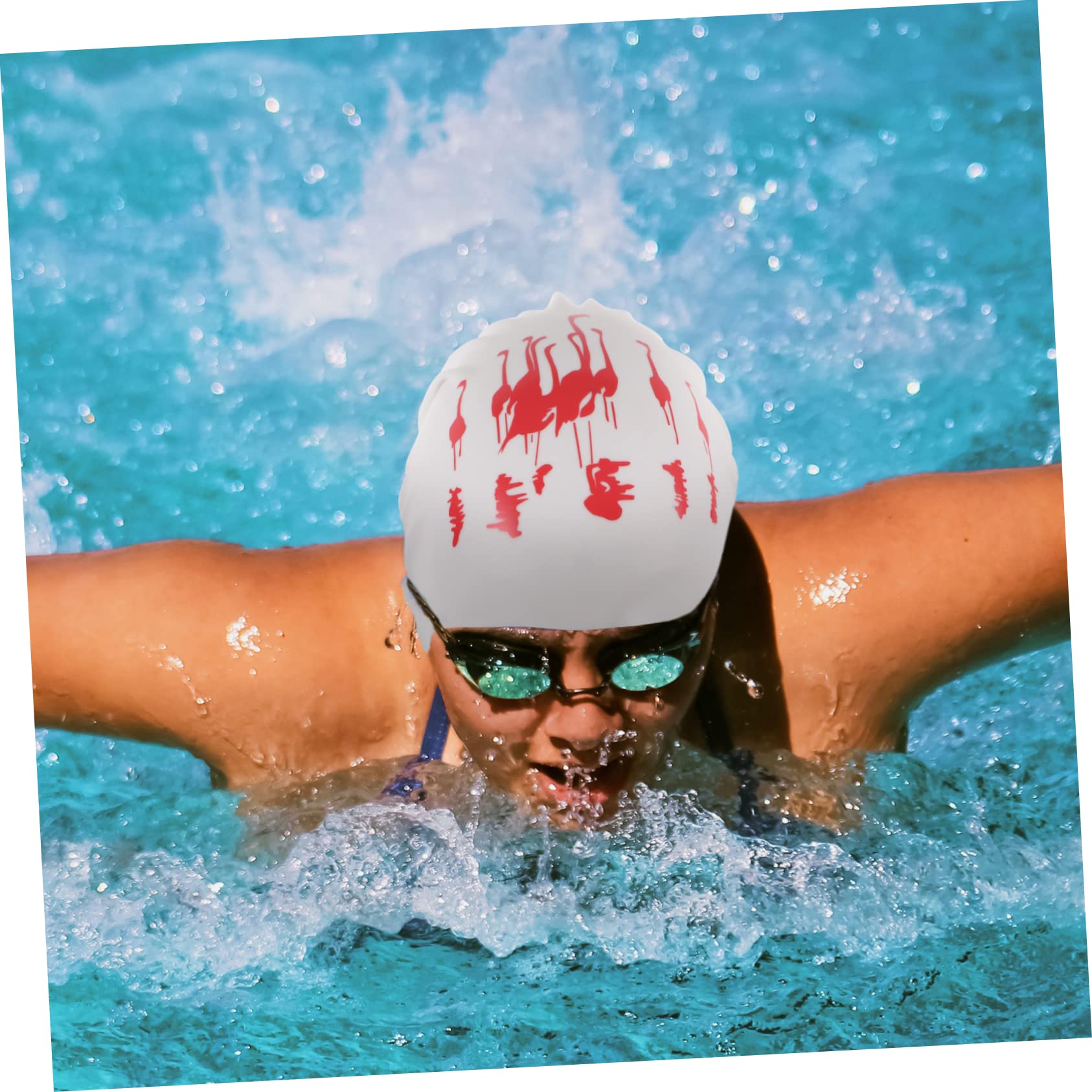 BESPORTBLE Cuffia Da Nuoto In Silicone Aqua Large Cuffia Da Nuoto Cuffia Da Nuoto Rosa Cuffia Da Nuoto In Tessuto Cuffia Da Nuoto Per Per Occhialini Da Nuoto Per Adulti Cuffia Da