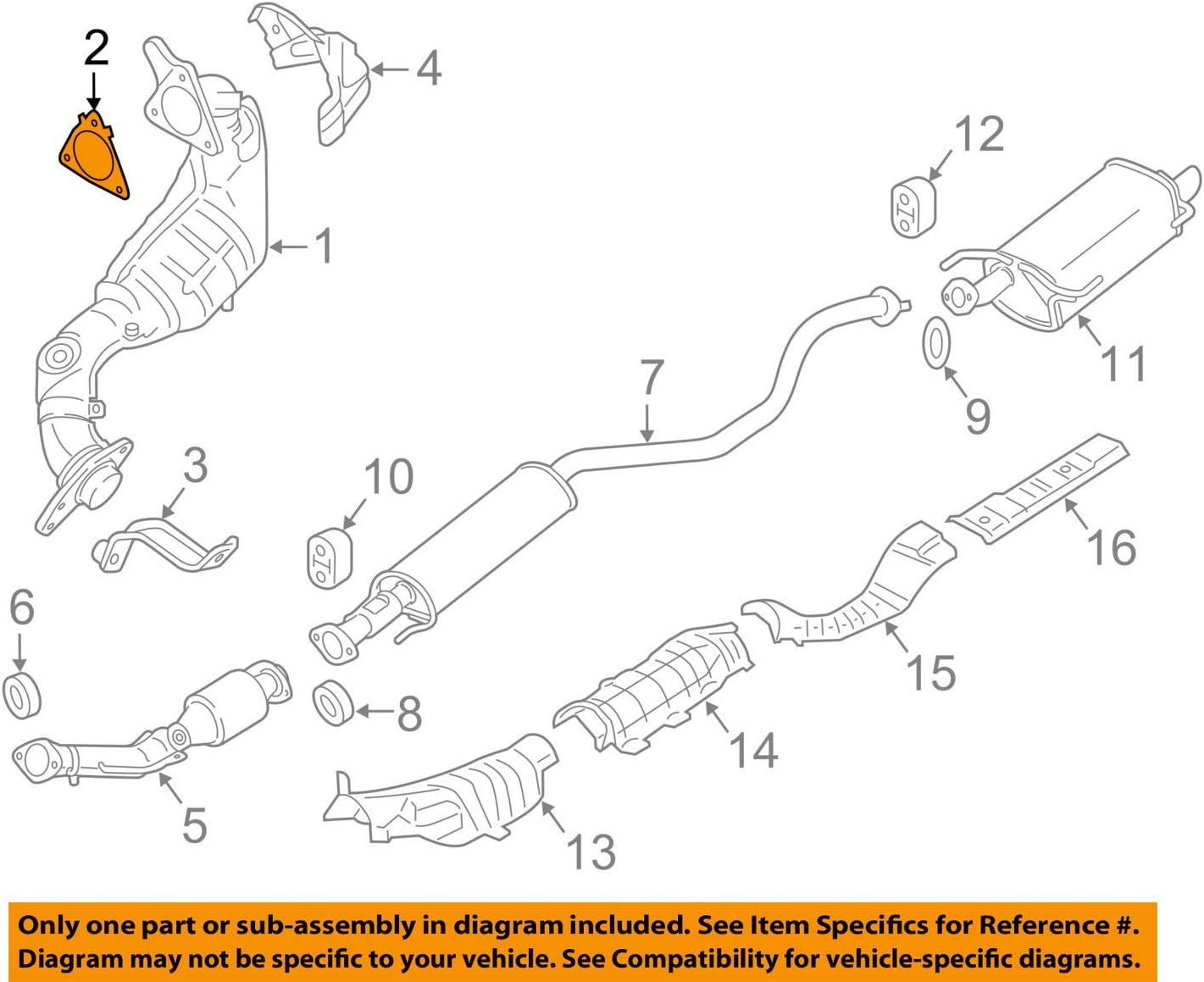 Nissan 14445-1KC0A, Turbocharger Gasket