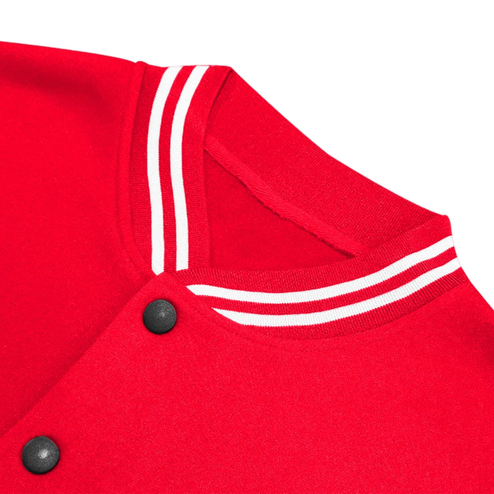 College Jacke Herren Warm Bomberjacke Freizeit Übergangsjacke mit Knöpfe