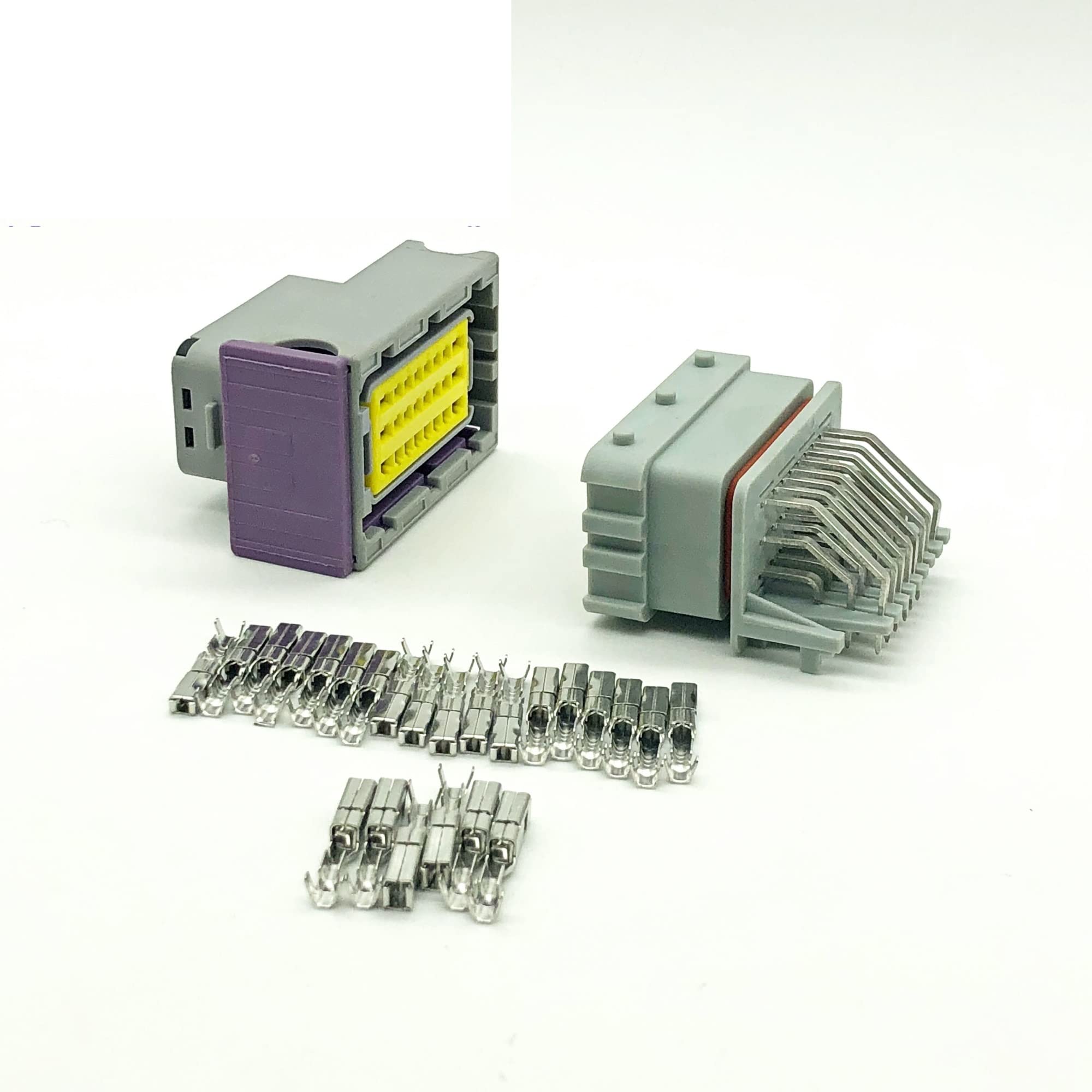Conector masculino y femenino automotriz de 24 pines ECU 21 1pc249s80005 hccphpe24bka90f