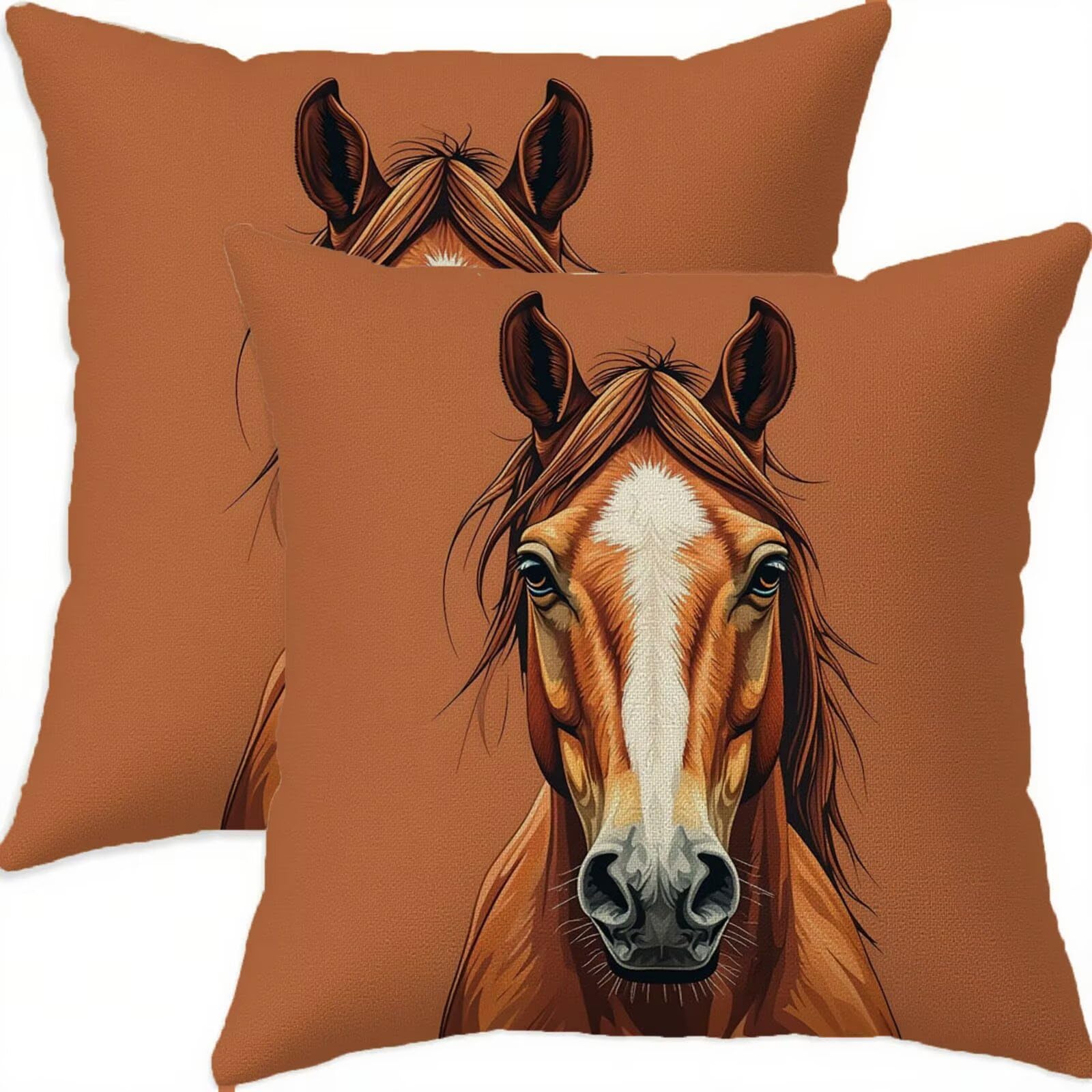 Housse coussin 70x70 en lin premium imperméable avec fermeture invisible x2