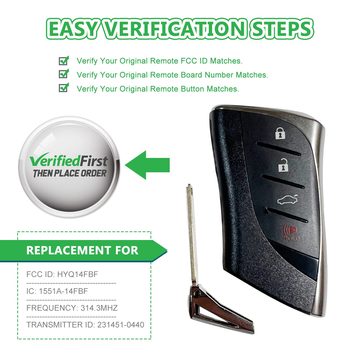 Amazon.com: Extra-Partss Smart Car Key Fob Replacement for