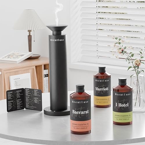 Miniatura 6 de Mezcla de aceites esenciales aromáticos Aromaterapia inspirada en un hotel de lujo con jazmín, pimienta rosa, piña, cedro y ámbar para difusores