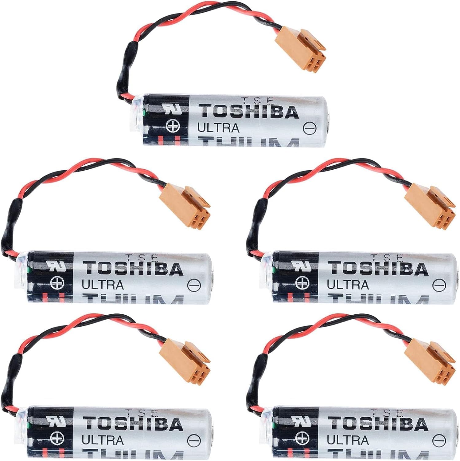 (Pack of 5) ER6V/3.6V 2400mAh, ER6V 3.6V Lithium Battery, ER6VC119A/ER6VC119B for ER6V/3.6V Lithium PLC Battery New in Factory Bag