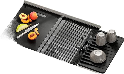 Miniatura 1 de DELTA FAUCET Rivet 95B931-27S-SS - Fregadero de cocina con estación de trabajo de 27 pulgadas, cuenco individual de acero inoxidable calibre 16 con