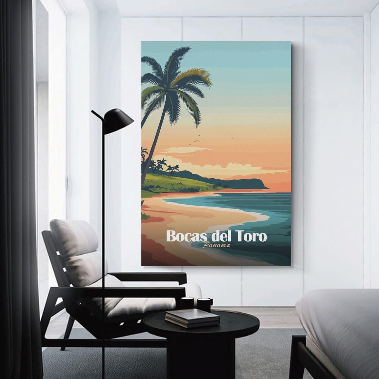 Junmoney Unframe-Style-18 Bocas Del Toro, Panama Decorative Wall Artwork, 24X36inch(60X90cm), For Home Lounge, Bedroom Or Reading Nook, Easy Decor For Gallery Walls