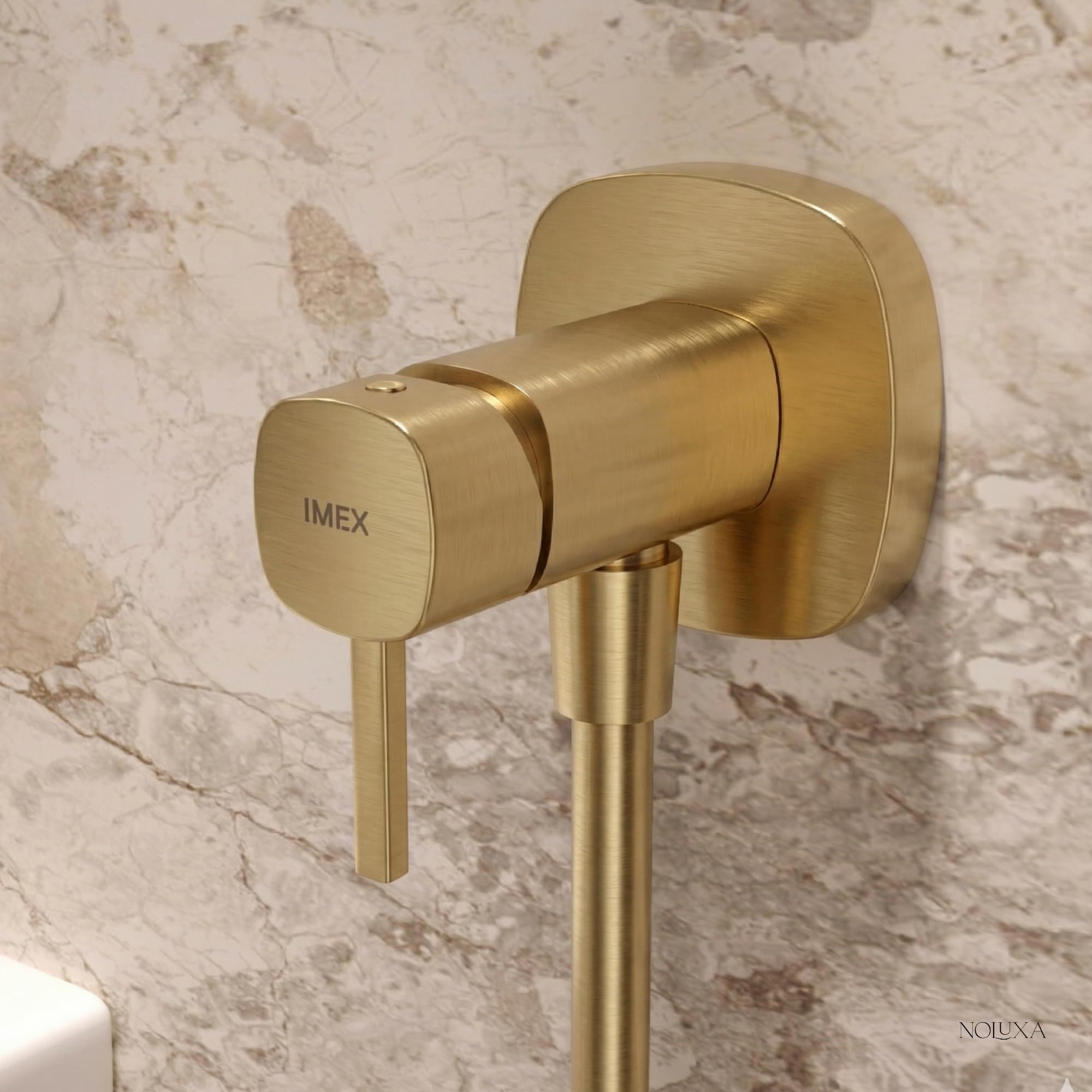 IMEX - Douche Bidet Eau Froide et Chaude Couleur Doré | Robinet Bidet Encastré pour WC Or Brossé | Douche Hygiénique Monocommande pour Toilettes | Robinetterie Substitut de Bidet | Série Toscane
