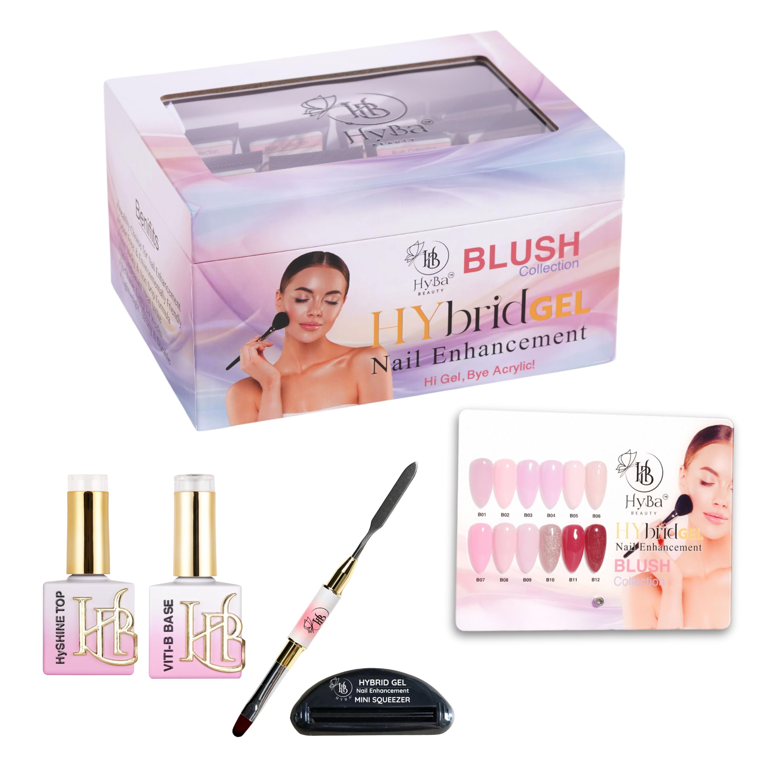 HYBRID HYGEL Gel Polish Blush Collection 2 - FREE Top Base Brush