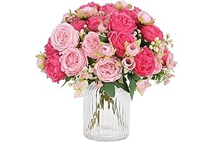 MARTINE MALL - Lifelike Embellished Artificial Peony Floral Arrangement
