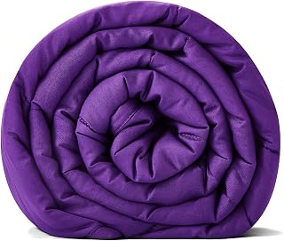 TONGDADA Kids Weighted Blanket | 40''x60'',7lbs | for Child Between 55-80 lbs | Premium Cotton Material with Glass Beads | Violet