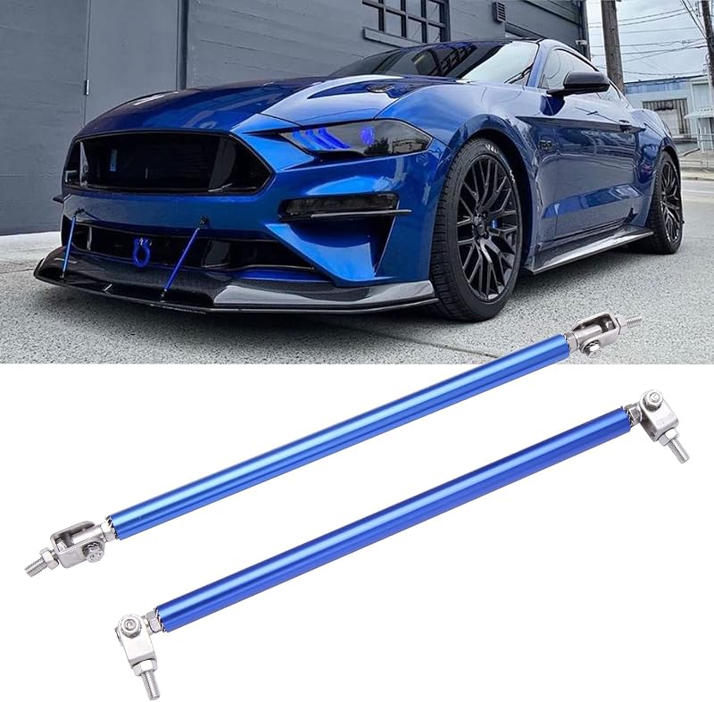 Hastes ajustáveis para splitter e lip de para-choque Rich Choices em alumínio azul, 20,32 a 33,02 cm – Par