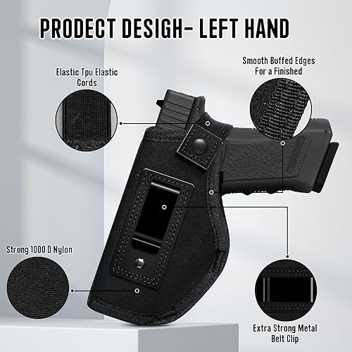 Miniatura 3 de Fundas universales para pistola con bolsa Mag para hombresmujeres, IWB 0.354 in pistolera diestro zurdo, transporte oculto, se adapta a S&W M&P